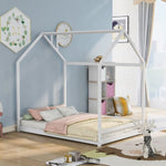 ZUN Full Size House Bed Wood Bed, White 88223131