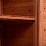 Outdoor 39" Potting Bench Table, Rustic Garden Wood Workstation Storage Cabinet Garden Shed with 79309434