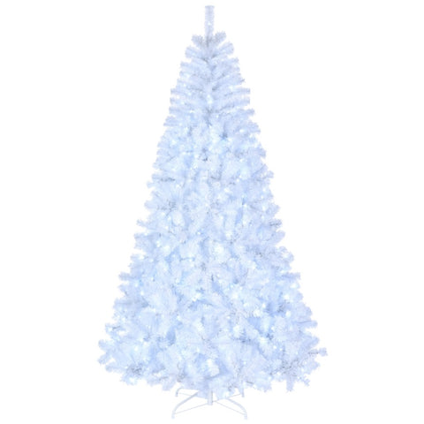 ZUN 7ft 1346 Branches Automatic Tree Structure PVC Material 500 Lights Cool Color 8 Modes Christmas Tree 03118579