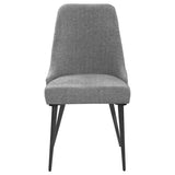Grey and Gunmetal Side Chair B062P153680