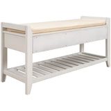 ZUN TREXM Shoe Rack with Cushioned Seat and Drawers, Multipurpose Entryway Storage Bench WF195386AAK