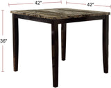 Dining Table Faux Marble Top Birch Veneer MDF Dining Room Furniture 1pc Table B01157354