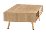 Modern Coffee Table with Storage,41.3 Inch Rectangle Wooden Accent Center Tables with Sliding PE 62383272