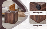 ZUN 16*16*16 Inch Walnut Wood Grain MDF Coffee Table - Luxurious Design, Perfect Living Room Accent.Cube W1151P231617