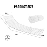 2 PCS Set Outdoor Lounge Chair Cushion Replacement Patio Seat Cushion Grey Sale to Temu is 65852564