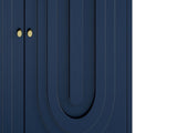 Modern Blue Lacquered 4 Door Wooden Cabinet Sideboard Buffet Server Cabinet Storage Cabinet, for 64268074