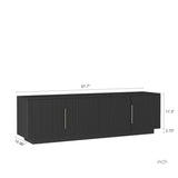 TV Stand with 16 Color LEDs,68" Modern Stand, Cabinet Entertainment Center for 55 60 65 Inch W1321P309470