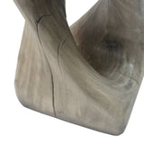 MGO Twist Shape Side Table, Wood-like texture, Grey Color N770P212233G