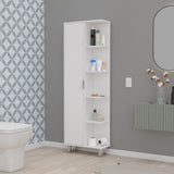 White 1-Door Linen Cabinet B062P175039