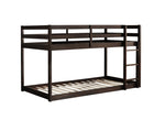 ZUN Solid Wooden , Solid Rubber Wooden Twin over Twin Loft Bed with Ladder ,Upper and Bottom Bed W504P191655