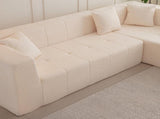 105.5" Modular L-Shaped Sectional Floor Couch, Deep Seat Tufted Comfy Sofa set with Chaise for 11447137