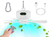2 In 1 Portable Camping Fan with LED Lantern 8000mAh Battery Powered Tent Fan with Carabiner Digital 22253293