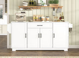 54.3" Sideboard Buffet Cabinet with, 4 Doors & 1 Drawer, Melamine MDF Kitchen N711P437643K