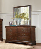 Traditional Design Brown Cherry Finish Dresser 1pc Louis Phillipe Style Classic Bedroom Furniture B011134284