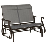 ZUN 2-Person Outdoor Glider Bench,Patio Glider Loveseat Chair with Powder Coated Steel Frame,2 Seats W2225142508