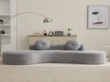 105.5''Curved Sofa, Modern Minimalist Sofa, Cloud Couch Sofa 3-4 W2108P196831