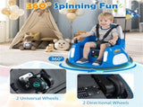 Blue 5-Point Seat Belt Kids Bumper Car with Flashing Lights & Music, Safe 0.7-1.2 MPH Ride-On Toy 49850599