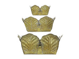Set of 3 Rustic Wall Metal Planter, L21.7x8.7x8" M21.3x8x7.7" S18x7x7" W2078P498328