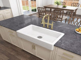 White Farmhouse Sink Deep Apron Sink Undermount Farmhouse Kitchen Sink Single Farm Sink W928P152765