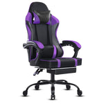 ZUN Gaming Computer Chair with Wheels, Adjustable Height Pu Leather Gamer Chair Office Desk 11192525