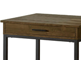 Brown Oak and Sandy Black Square End Table B062P153628