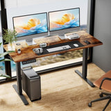 ZUN Standing Desk Adjustable Height 63 x 24 Inch Electric Computer Stand Up Desk with 3 Memory Presets, W2201P277629