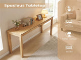 48" Solid Wood Leg Console Table, Narrow Farmhouse Entryway Table for Hallway & Sofa - Natural 83230197