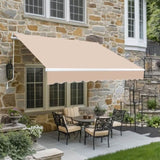 98.4"D x 117"W x 59"H retractable awning Khaki 68786834