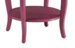 ZUN Purple Accent Table with Bottom Shelf B062P209054