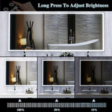 72X32 inch Oversized LED Bathroom Wall Mounted with 3 Color Modes Aluminum Frame Wall W708115598