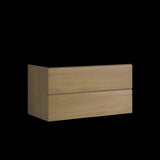 ZUN Alice36-106, Wall mount cabinet WITHOUT basin, Natural oak color, with two drawers, Pre-assembled W1865P147103