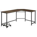 ZUN Oak and Black L-shape Computer Desk B062P184562