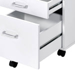 ZUN Tennos White & Chrome Finish File Cabinet B2726P294781