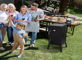 Outdoor Smoker with Double Doors, 2 Detachable Grill Netting Smoking Racks, Charcoal Pan & Water 75765986