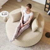 50"L Corduroy Sponge single sofa,No Assembly Required,Fluffy Modern Sleeper Chair for Living room, W834P337431
