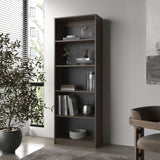 FM FURNITURE Dam Bookcase with Open Storage and 5 Shelves, Stained Walnut B128P301394