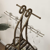 Cello Shape Wine Bakers Rack, Freestanding Wine Rack with Storage Bottle, Wine Storage Home Bar for W2167P192595