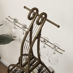 ZUN Cello Shape Wine Bakers Rack, Freestanding Wine Rack with Storage Bottle, Wine Storage Home Bar for W2167P192595