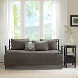 6 Piece Reversible Daybed Cover Set Dark Grey Daybed B03597552