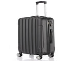 ABS Trolley Case 20in 24in 28in 3PCS Suitcase Set Striped Textured Suitcase Black 59497165