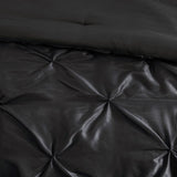 7 Piece Tufted Comforter Set Black Queen B03596935