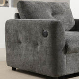 42*33" Single Sofa, Armchair with Wide Seat, Dual-port Charger, Pull-line & Tufted Design, N723P305133E