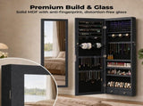 Jewelrys and Storage, 47.2-Inch Tall Lockable Wall or Door Mounted Jewelry Armoire 84545605