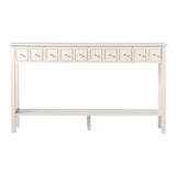 Long Console Table Entryway Table with Different Size Drawers and Bottom 79017046