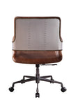 ZUN Vintage Cocoa Swivel Office Chair B062P215476