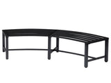 Black 141 x 35.5 x 40 cm 2-Seater Curved Iron Bench 26119926