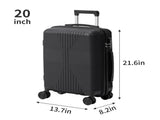 PP Trolley Case 12in 20in 2PCS Suitcase Set Black 45598488
