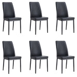 ZUN Modern Dining Chairs Set of 6, Side Dining Room/Kitchen Chairs, Faux Leather Upholstered Seat and WF312263AAB