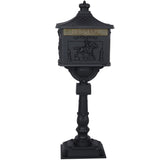 Cast Aluminum Mail Box,Postal Box , Mailbox Color Black W46563686