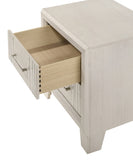 1pc Contemporary Two-Drawers Nightstand Bed Side Cabinet Wooden Furniture White/Beige Color B2741P330645